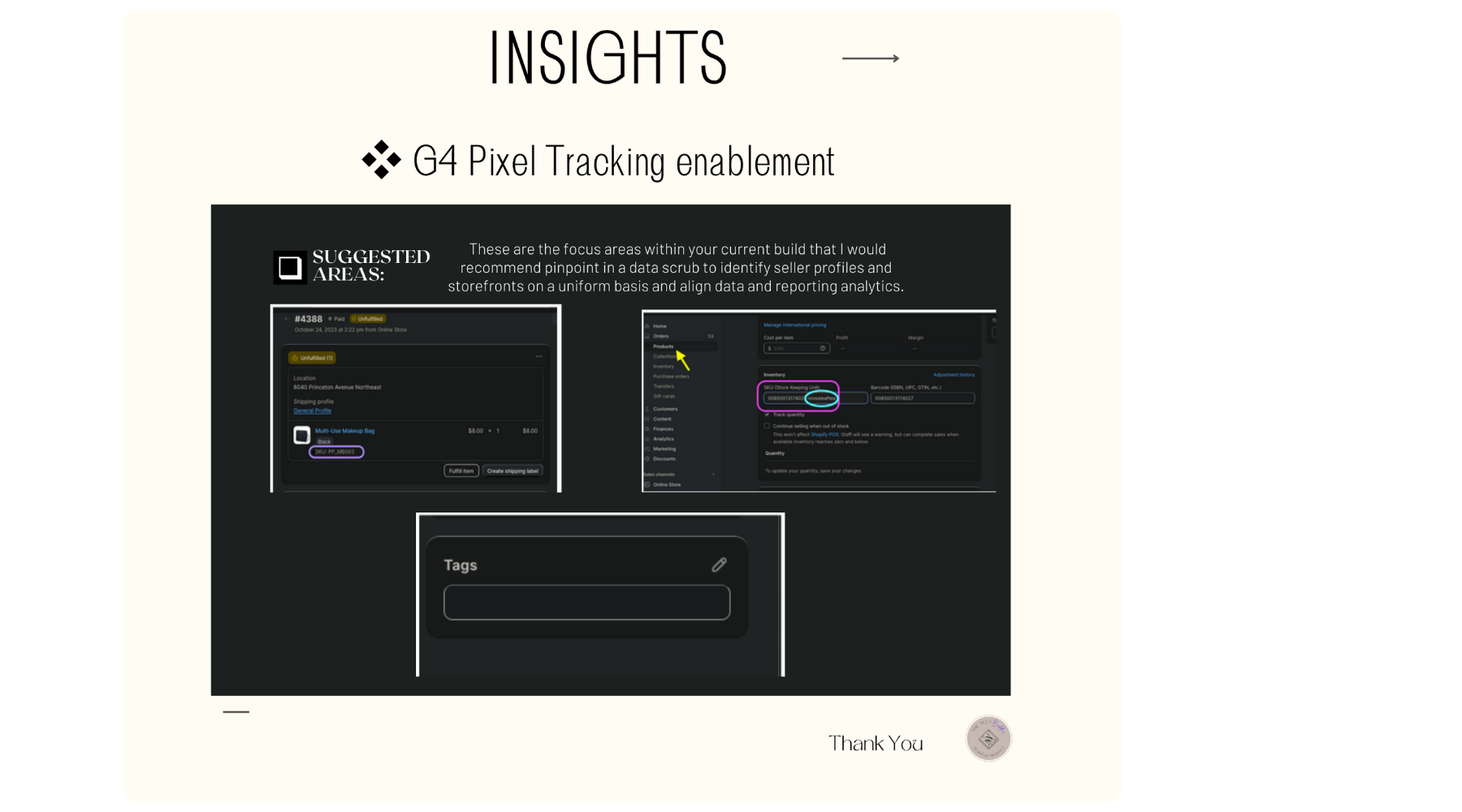Insights deck: analytics tracking enablement